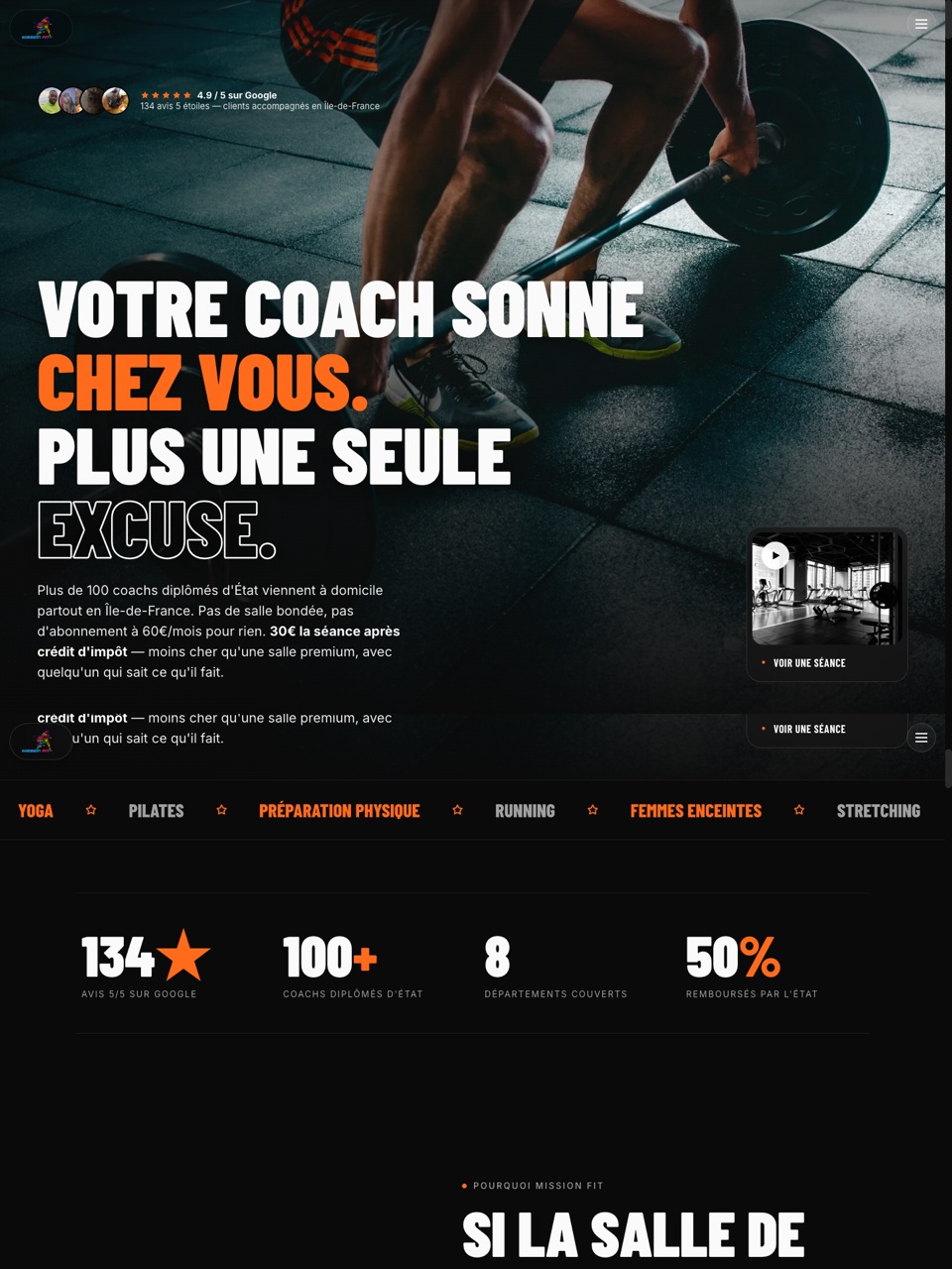 Mission Fit — site livré par Openshore